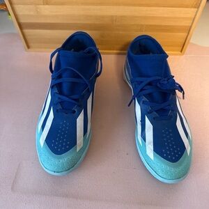 adidas Men's Royal Blue and Aqua Futsal Shoes